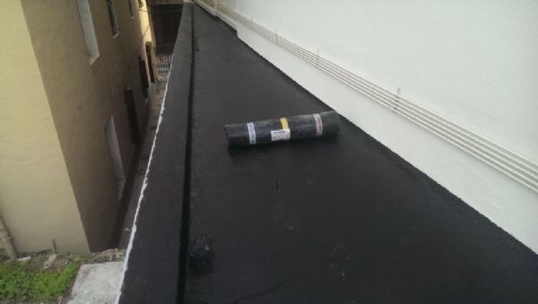 Terraza sobre 1 piso, aplicacin de imprimacin asfltica