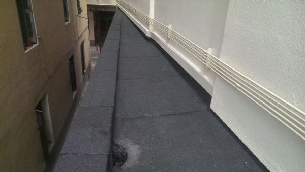 Terraza sobre 1 piso, colocacin de segunda tela asfltica, con acabado mineral