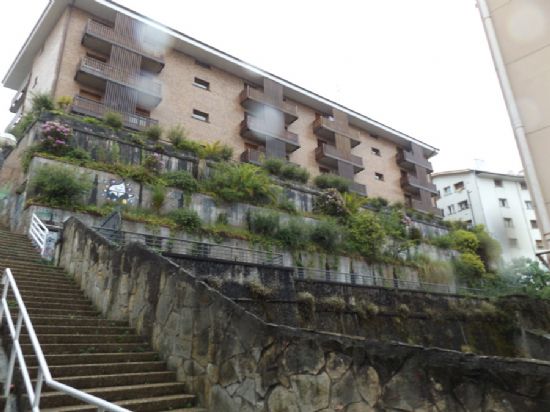 1 se observan las jardineras en la fachada de garajes